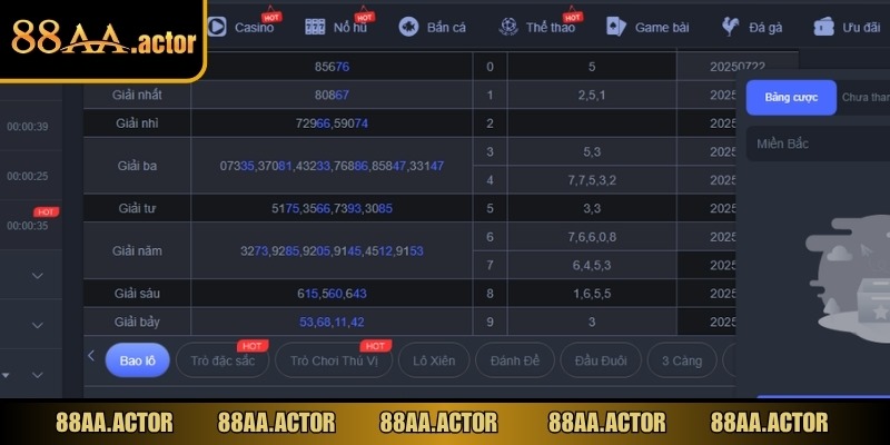 Xổ số 88AA mang đến trải nghiệm dự đoán số độc đáo